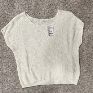 moon & madison Cream Knit Top